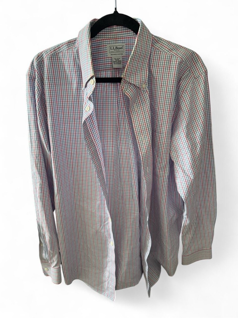 L.L. Bean Men's Plaid Button-Down Shirt Jacket in Red, Blue, Green